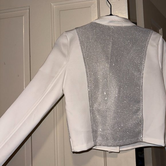 White Bling Moto Jacket - Picture 4 of 7